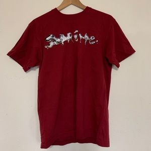 Supreme Liquid Tee Burgundy FW18 Mercury Large L